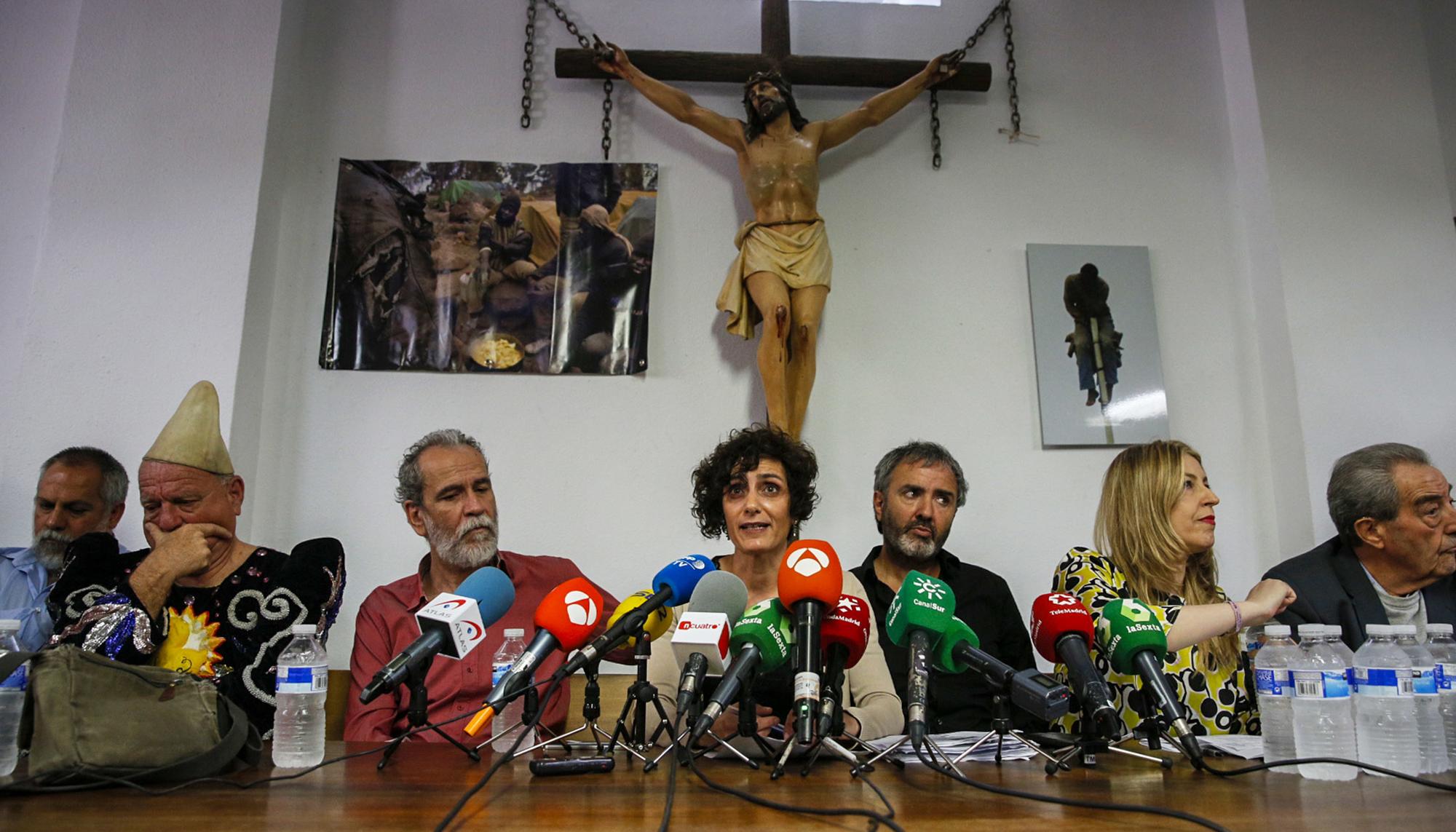 Willy Toledo en la rueda de prensa  por su juicio